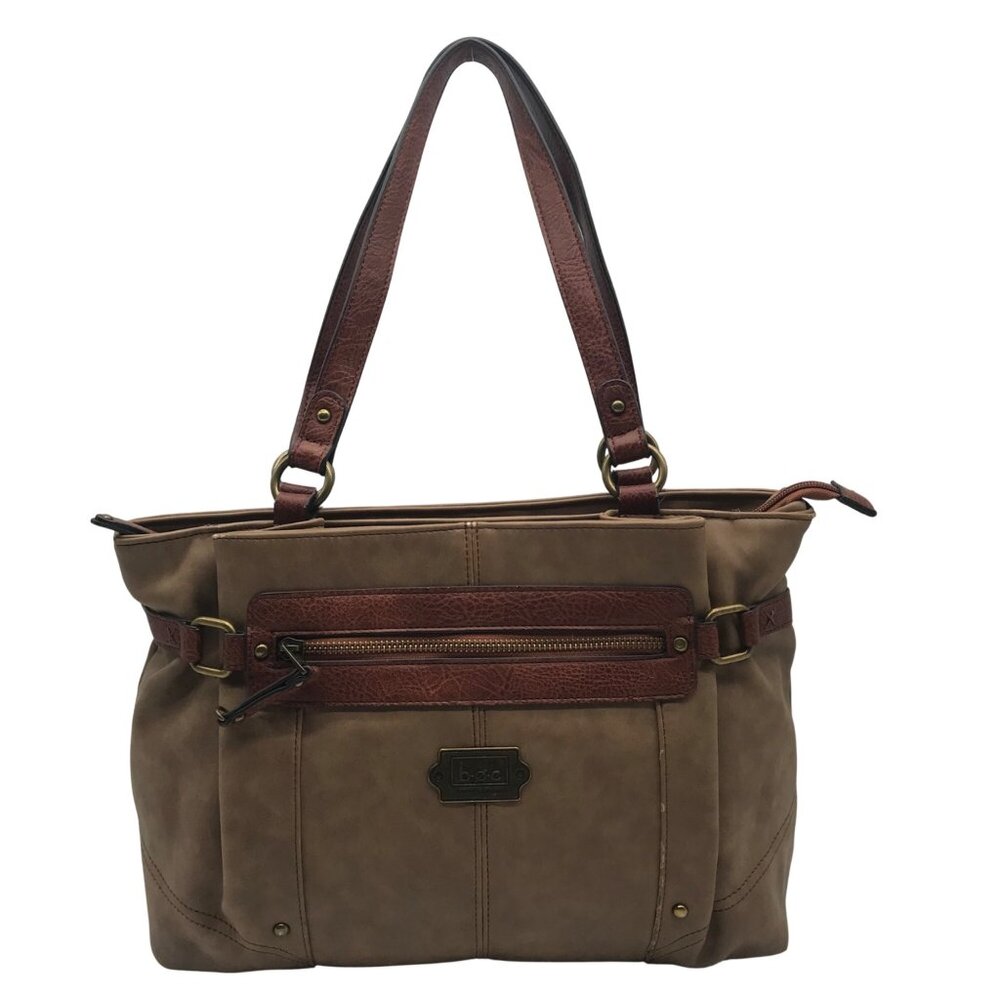 Born Concept Brown Faux Leather Crossbody Tote Bag